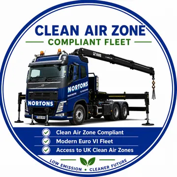 Clean Air Zone Compliant Fleet — modern Euro VI HIAB truck