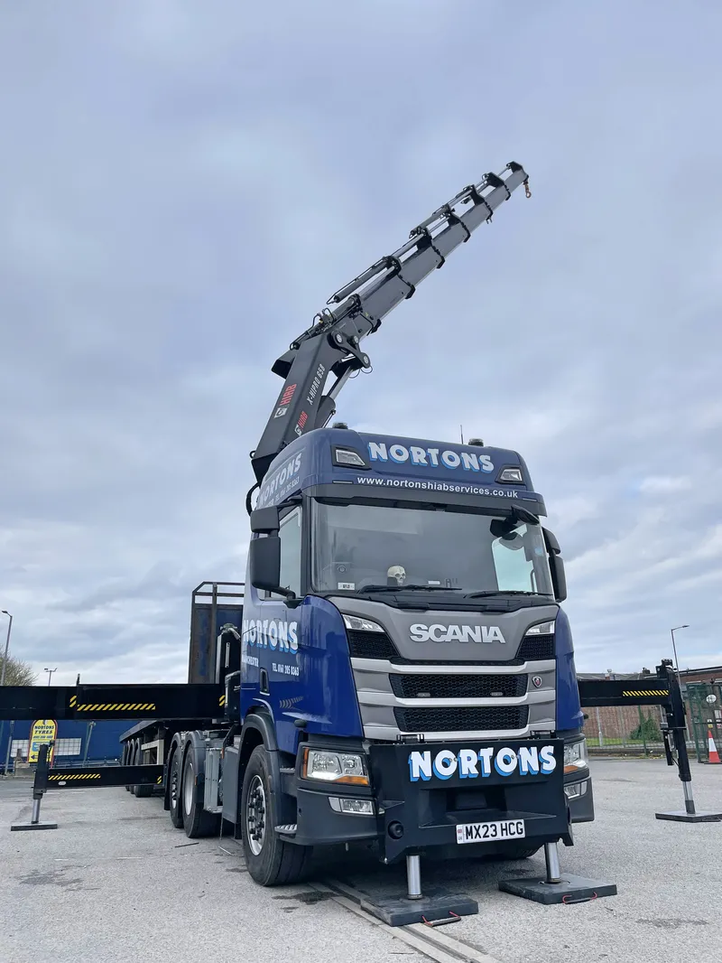 HIAB articulated transport lorry Sheffield