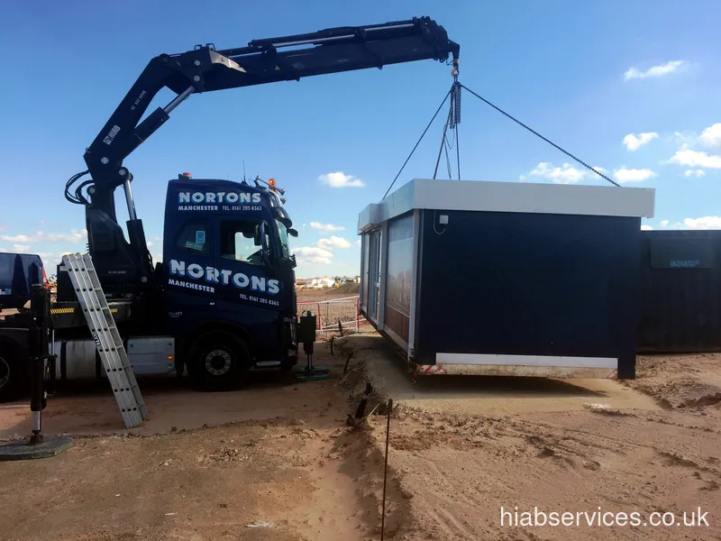 Compact HIAB delivery on a restricted-access site UK