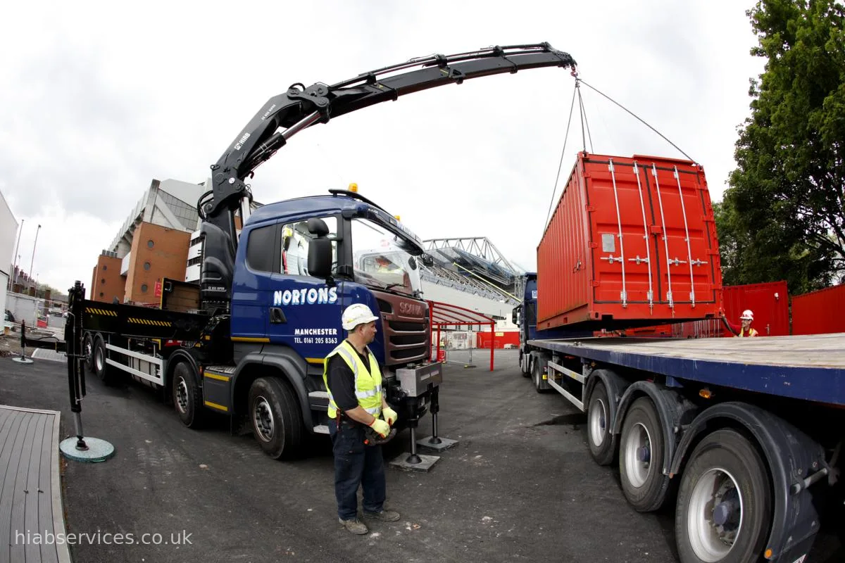 HIAB 855 E-8 HiPro crane truck hire UK