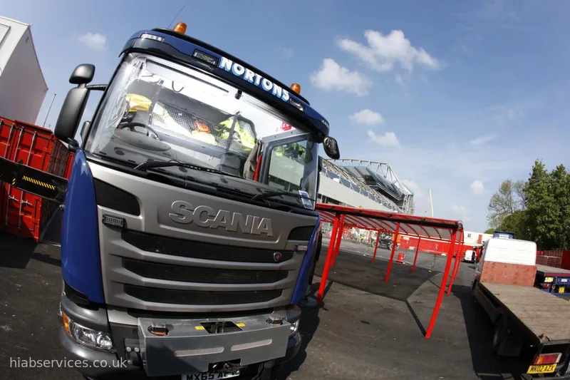Nortons HIAB 855 E-8 HiPro crane truck UK