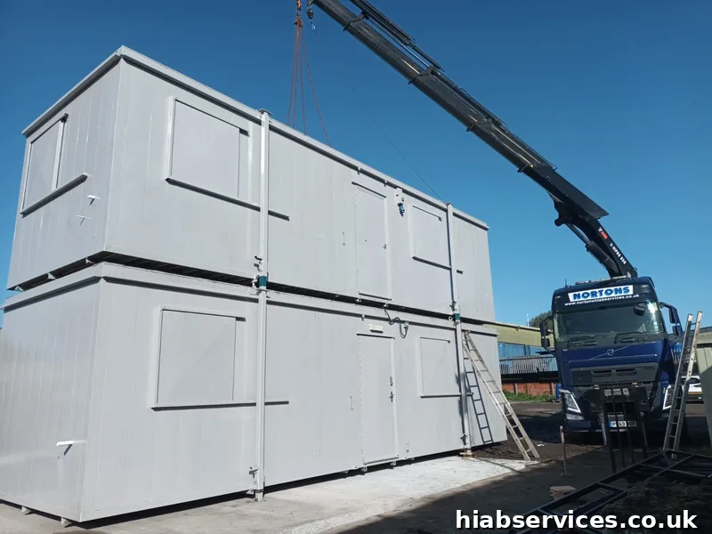 Crane hire cabin stacking