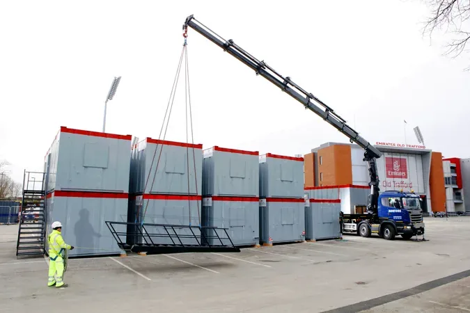 HIAB delivery at Emirates Old Trafford