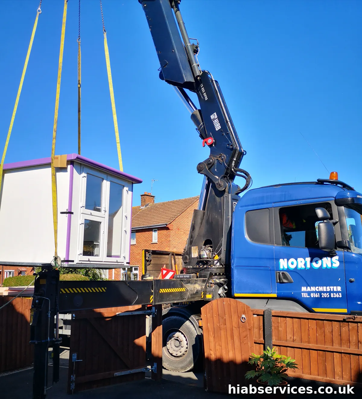 Glamping Pod Delivery and Installation by HIAB