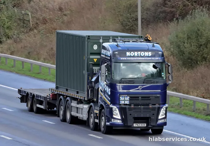 HIAB container collection at UK port