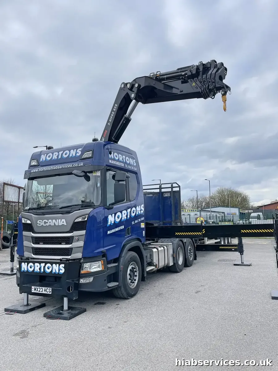 HIAB transport articulated lorry UK