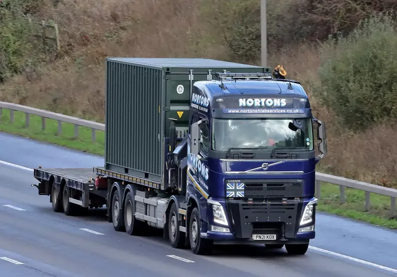 Accredited HIAB Services UK lorry on the M6 motorway