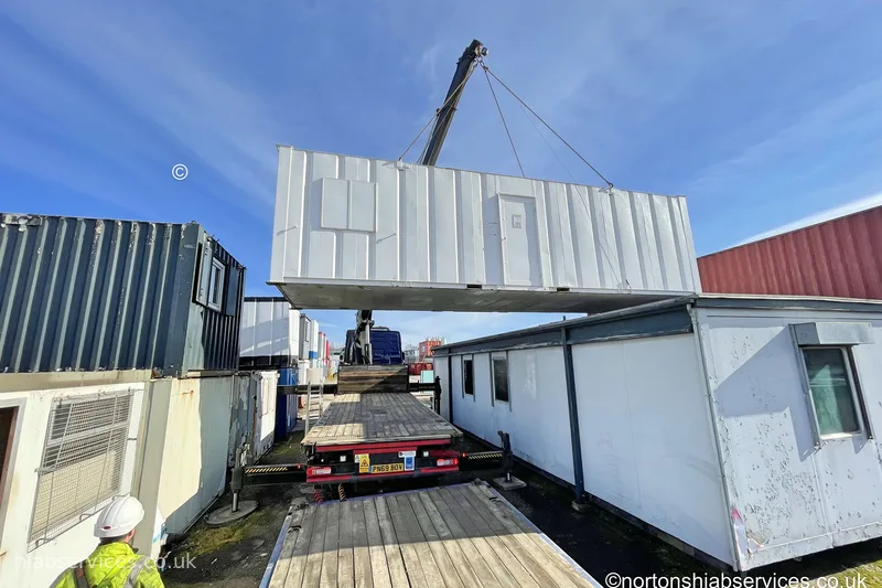 HIAB wagon and drag draw-bar trailer with cabin UK