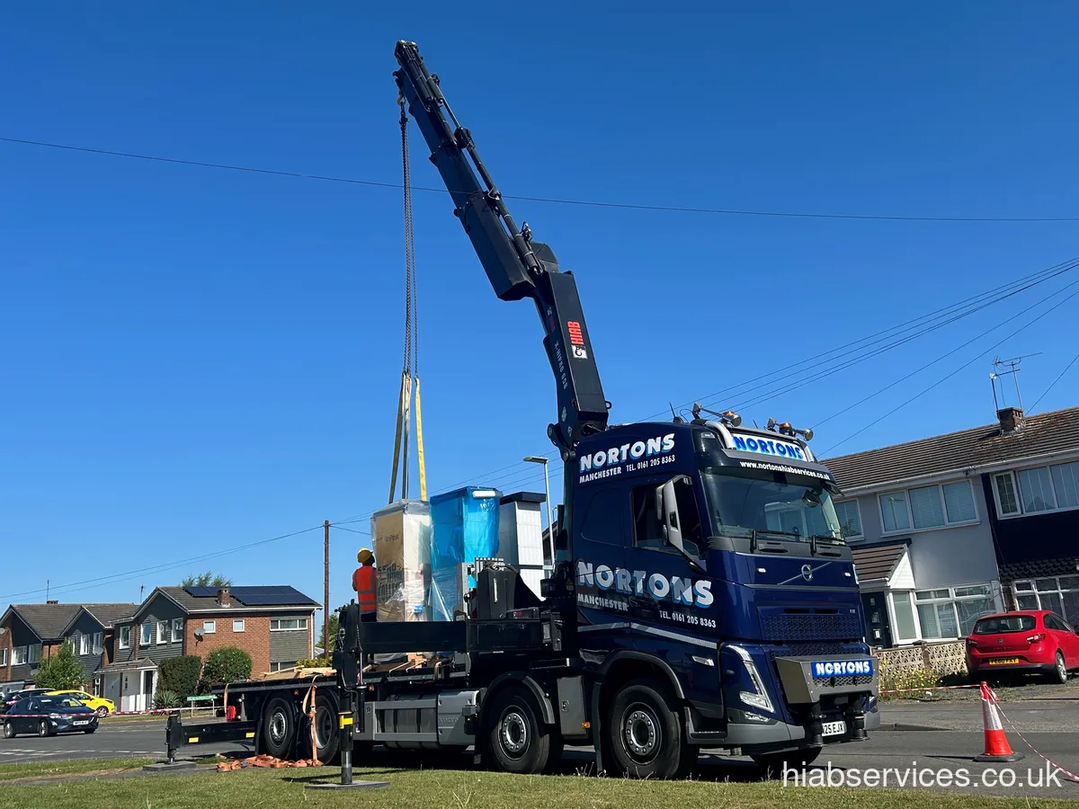 Long reach HIAB crane UK
